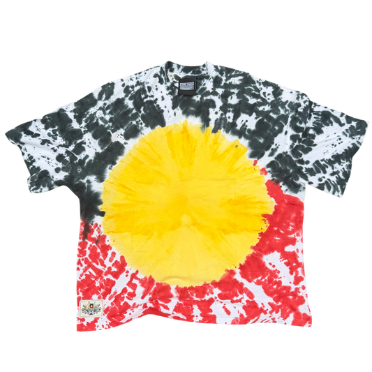 ABORIGINAL TIE DYE TEE - ADULTS.