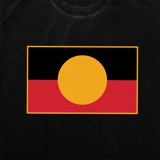 SOLID BLAK – KIDS FLAG TEE