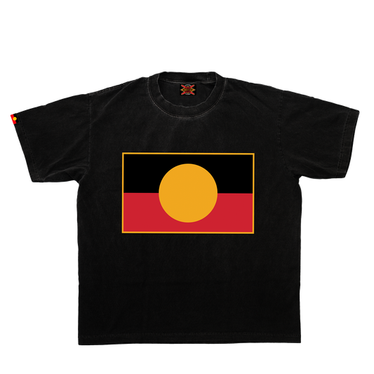 SOLID BLAK – KIDS FLAG TEE